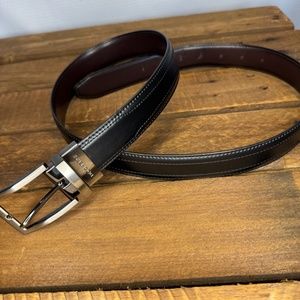 DOCKERS Men's Reversible Belt Black & Dark Brown Size 36 / 90